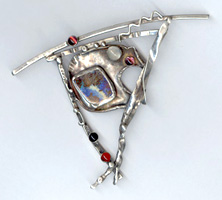 Modernist Sterling pin