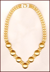 MONET MODERNIST STYLE GOLD TONE NECKLACE