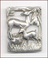 STERLING CRAFT BY CORO DEER and FAWN PIN